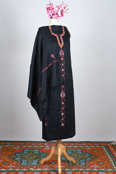 Noir Charm Sozni Hand Embroidered Suit