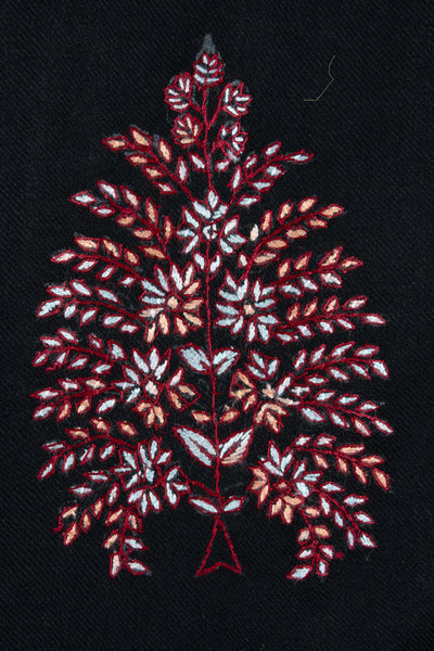 Midnight Blossom Sozni Hand Embroidered Suit