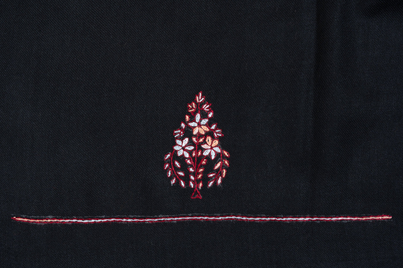 Midnight Blossom Sozni Hand Embroidered Suit