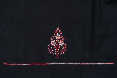 Midnight Blossom Sozni Hand Embroidered Suit