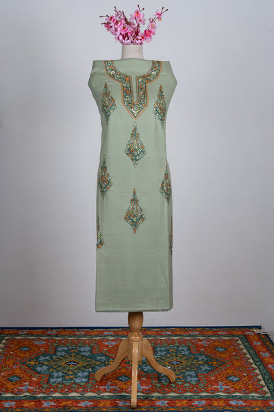 Sage Whisper Sozni Hand Embroidered Suit