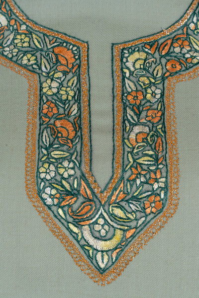 Sage Whisper Sozni Hand Embroidered Suit
