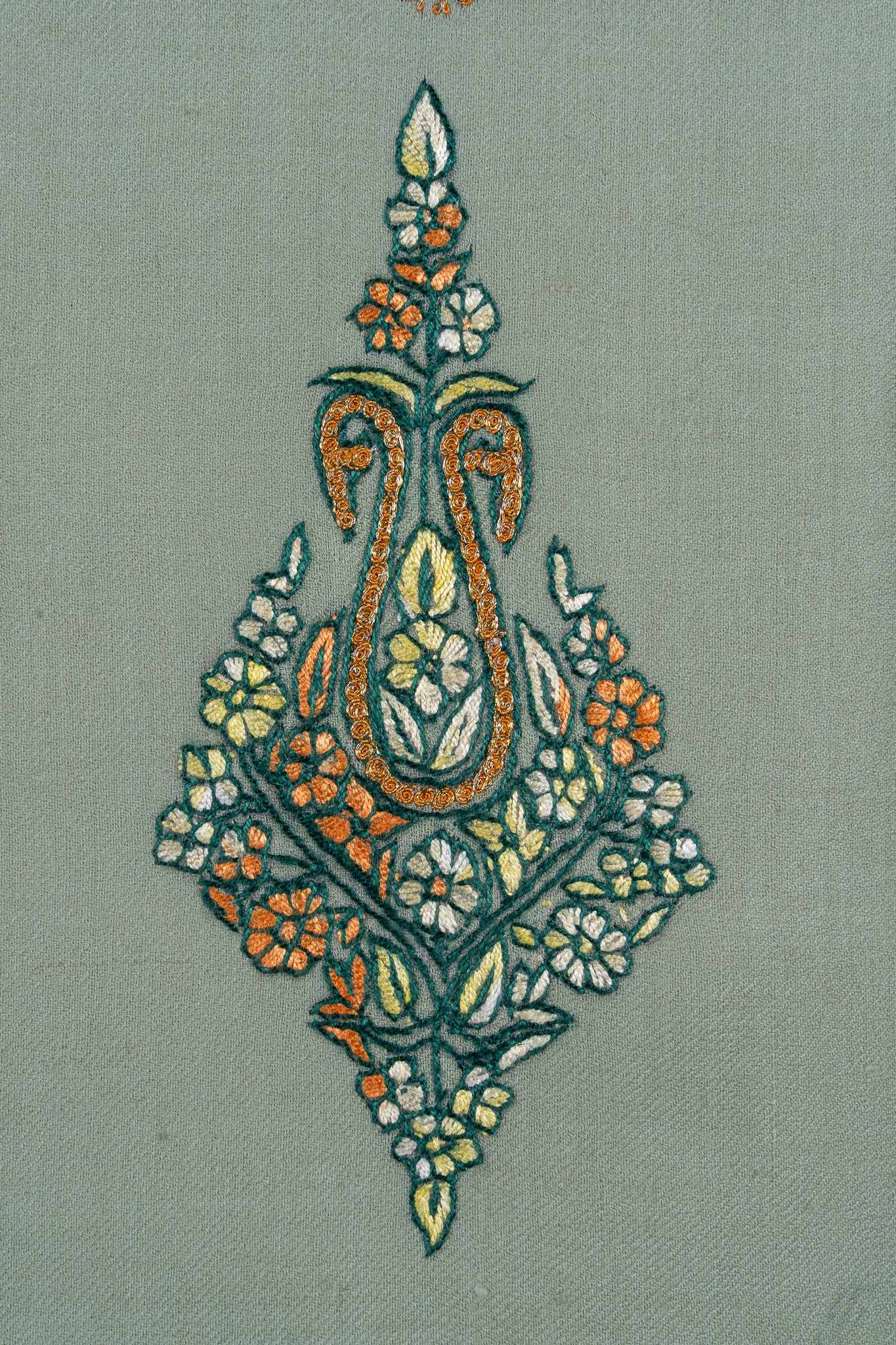 Sage Whisper Sozni Hand Embroidered Suit