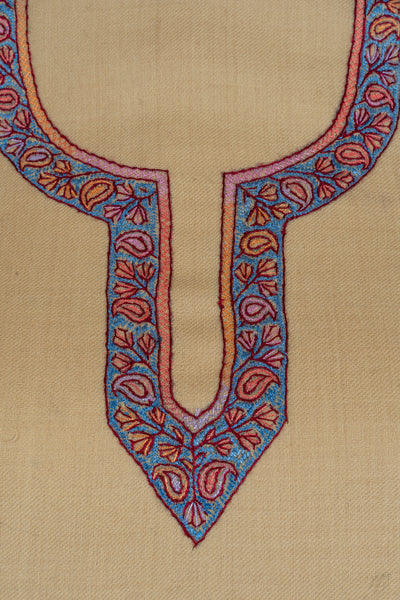 Honey Gold Sozni Hand Embroidered Suit