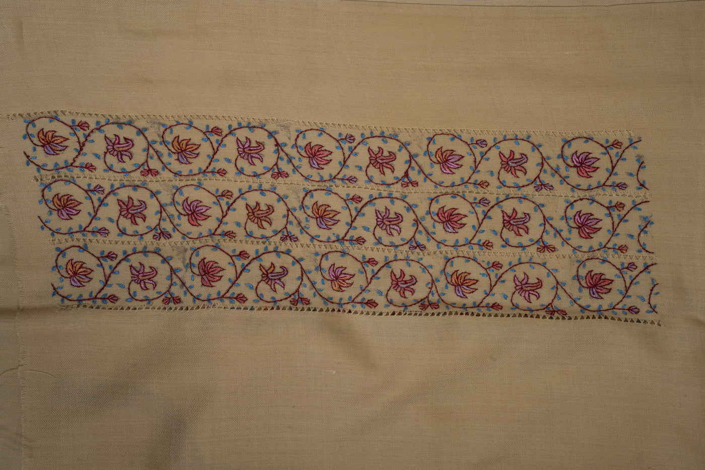 Honey Gold Sozni Hand Embroidered Suit