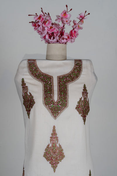 Ivory Charm Sozni Hand Embroidered Suit
