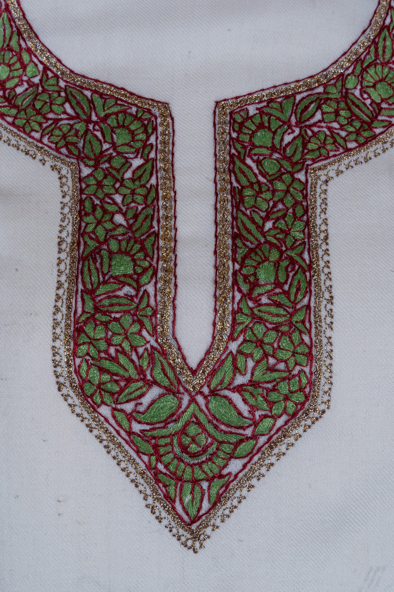 Ivory Charm Sozni Hand Embroidered Suit