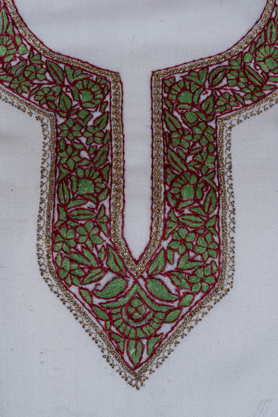 Ivory Charm Sozni Hand Embroidered Suit