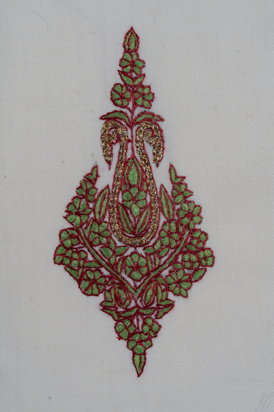 Ivory Charm Sozni Hand Embroidered Suit