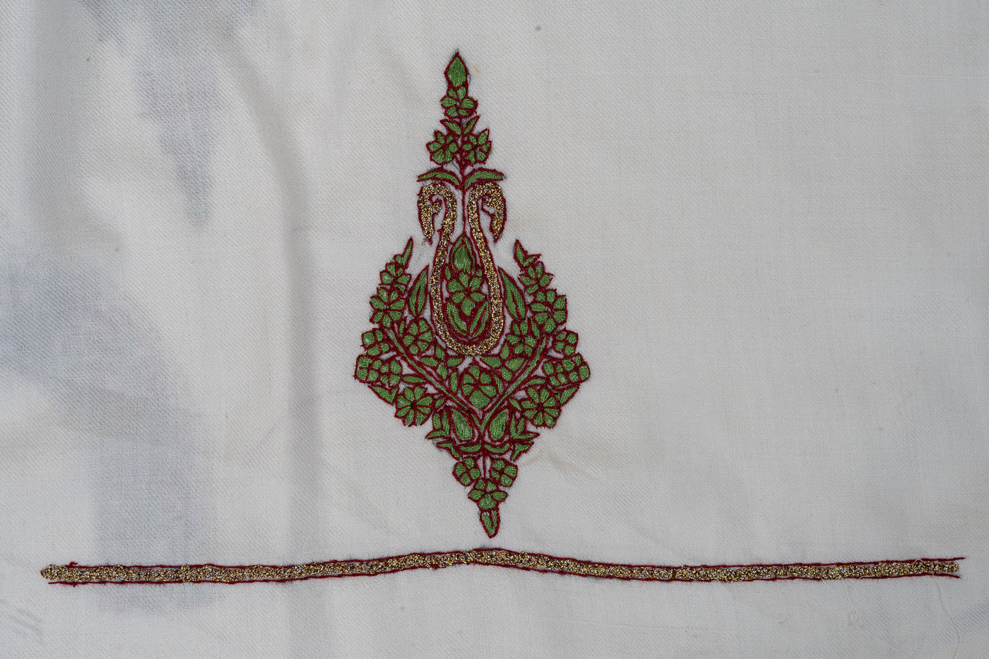 Ivory Charm Sozni Hand Embroidered Suit