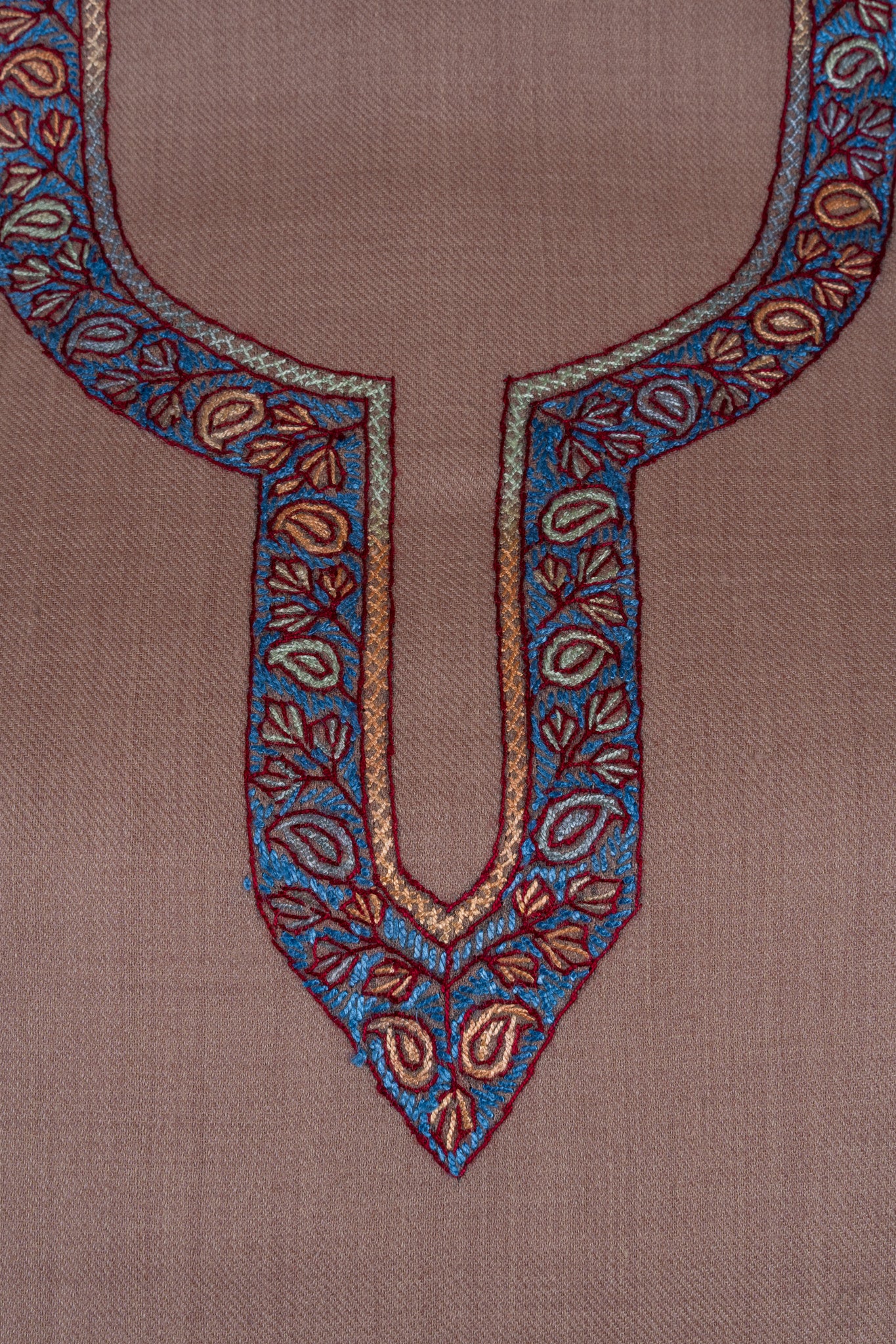 Cocoa Charm Sozni Hand Embroidered Suit