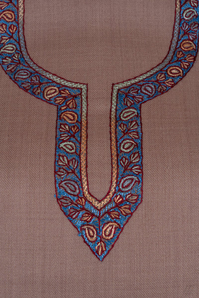 Cocoa Charm Sozni Hand Embroidered Suit