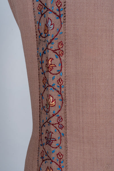 Cocoa Charm Sozni Hand Embroidered Suit
