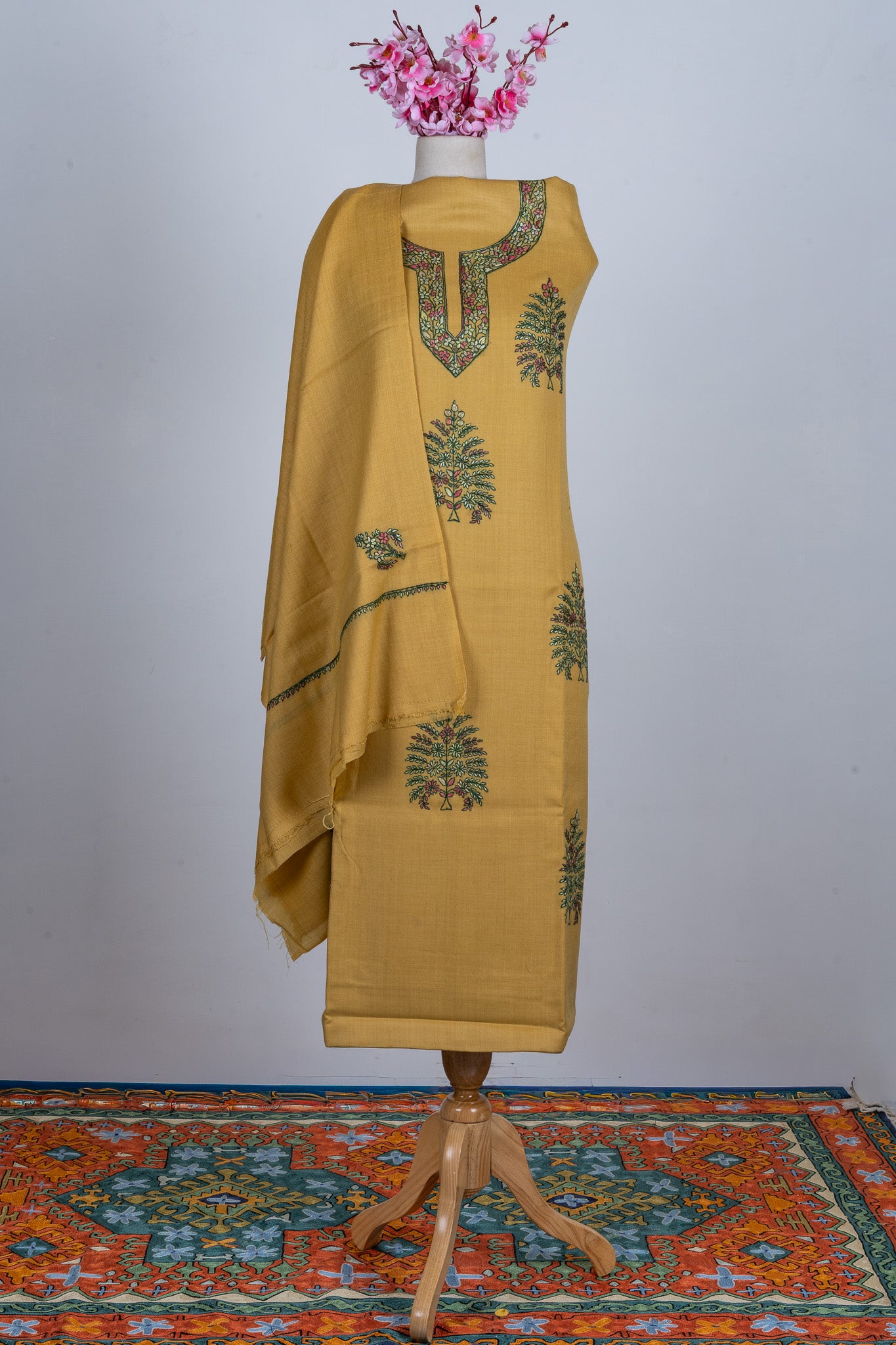 Golden Grove Sozni Hand Embroidered Suit