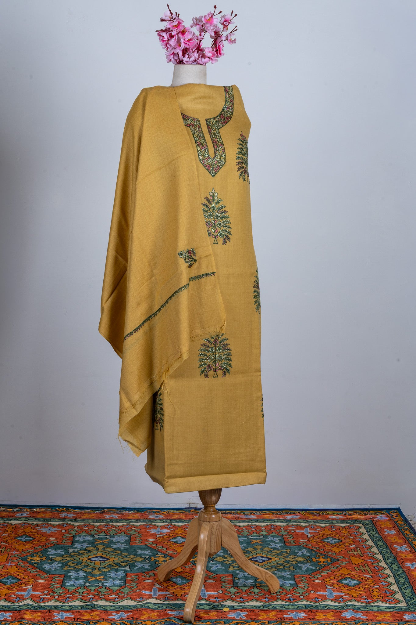 Golden Grove Sozni Hand Embroidered Suit