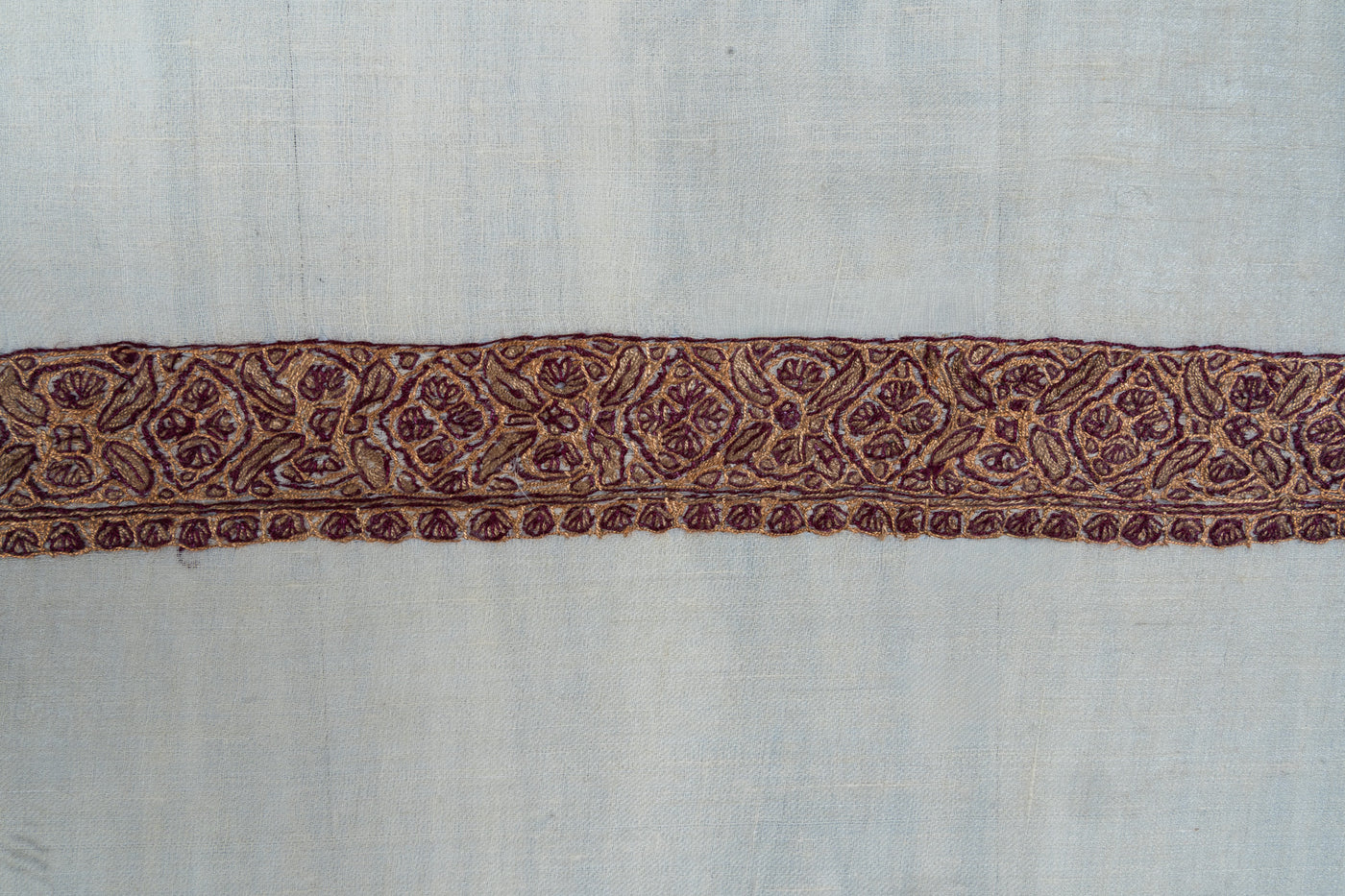 Cocoa Bloom Rumal — Pure Pashmina Sozni Hand Embroidered