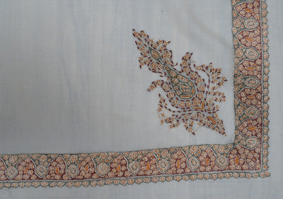 Amber Grove Rumal — Pure Pashmina Sozni Hand Embroidered