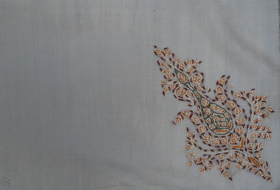 Amber Grove Rumal — Pure Pashmina Sozni Hand Embroidered