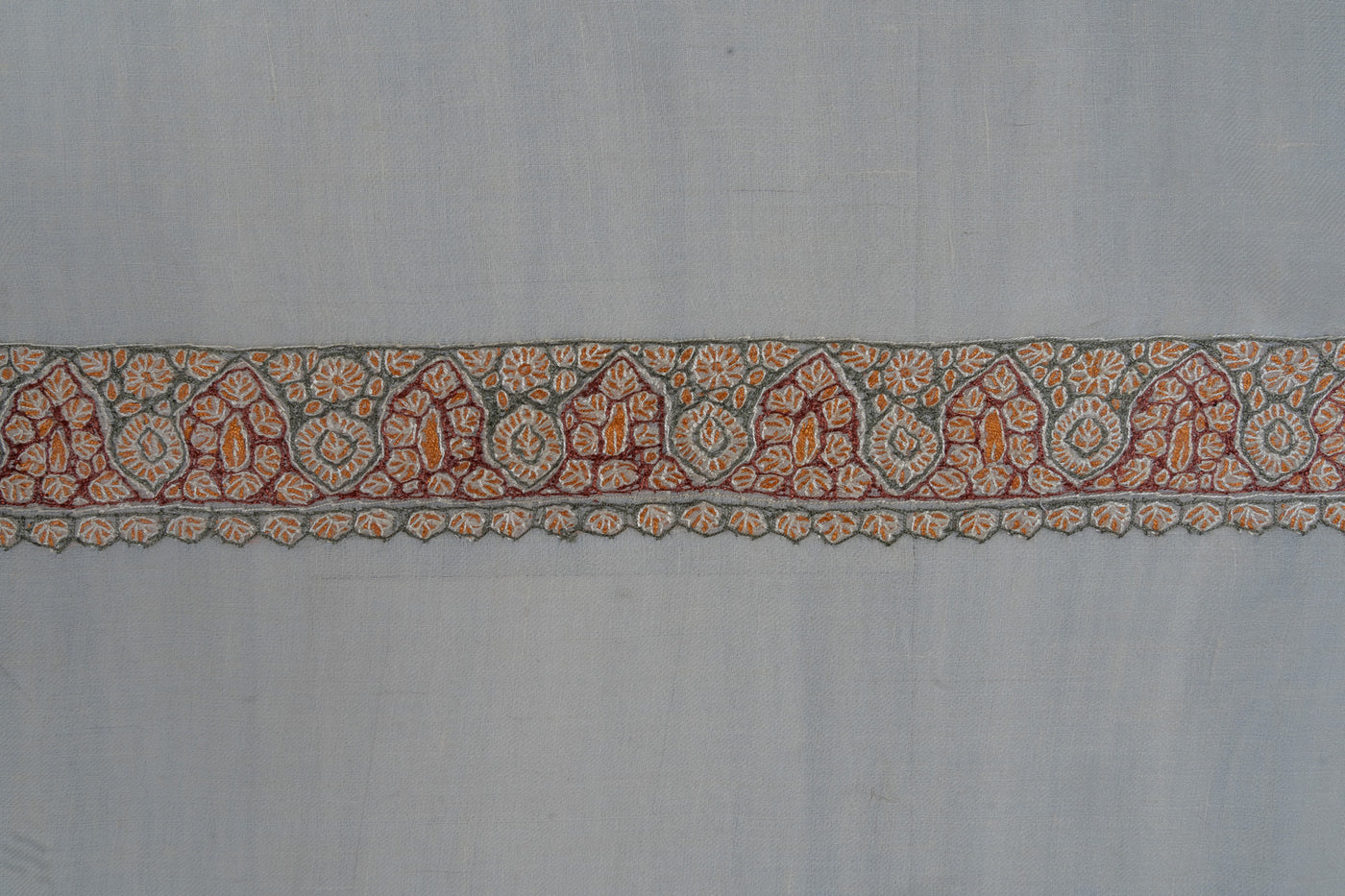 Amber Grove Rumal — Pure Pashmina Sozni Hand Embroidered