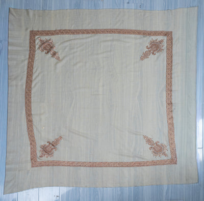 Sand Veil Rumal — Pure Pashmina Sozni Hand Embroidered