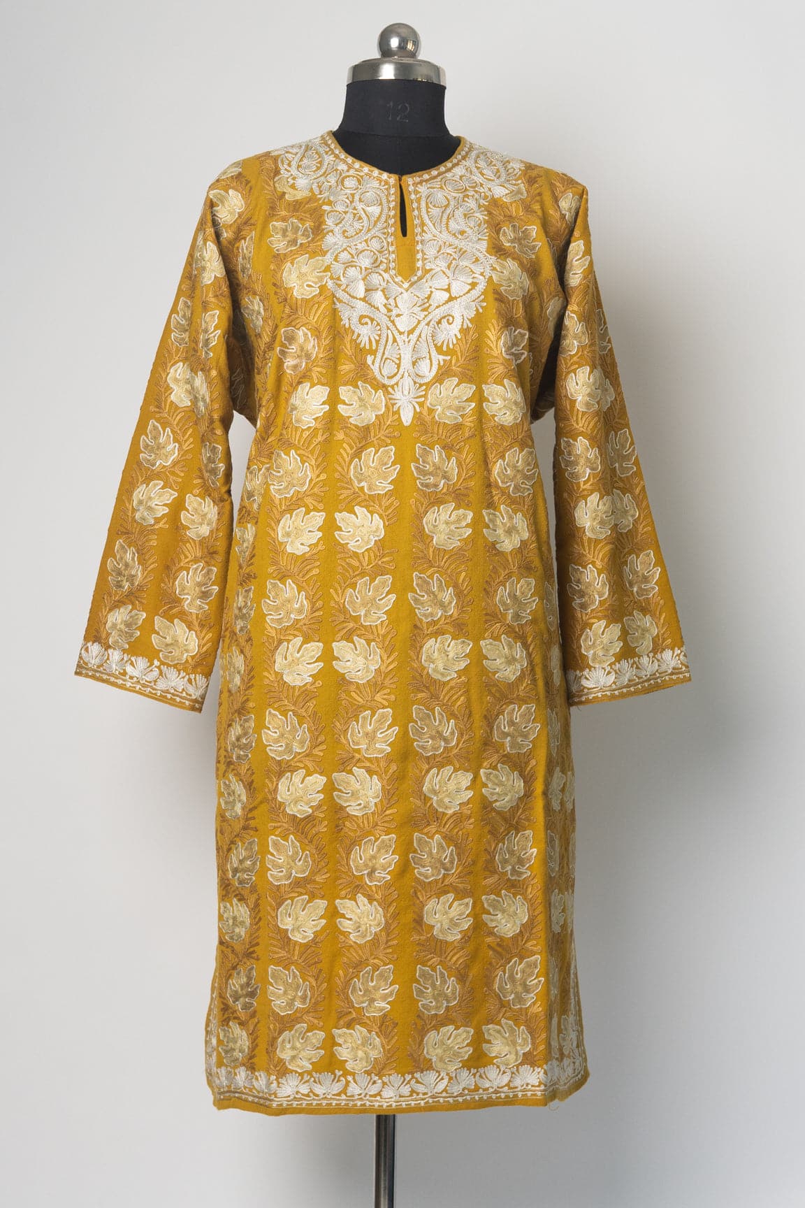 Golden Harvest Kashmiri Pheran with Tilla & Aari Embroidery