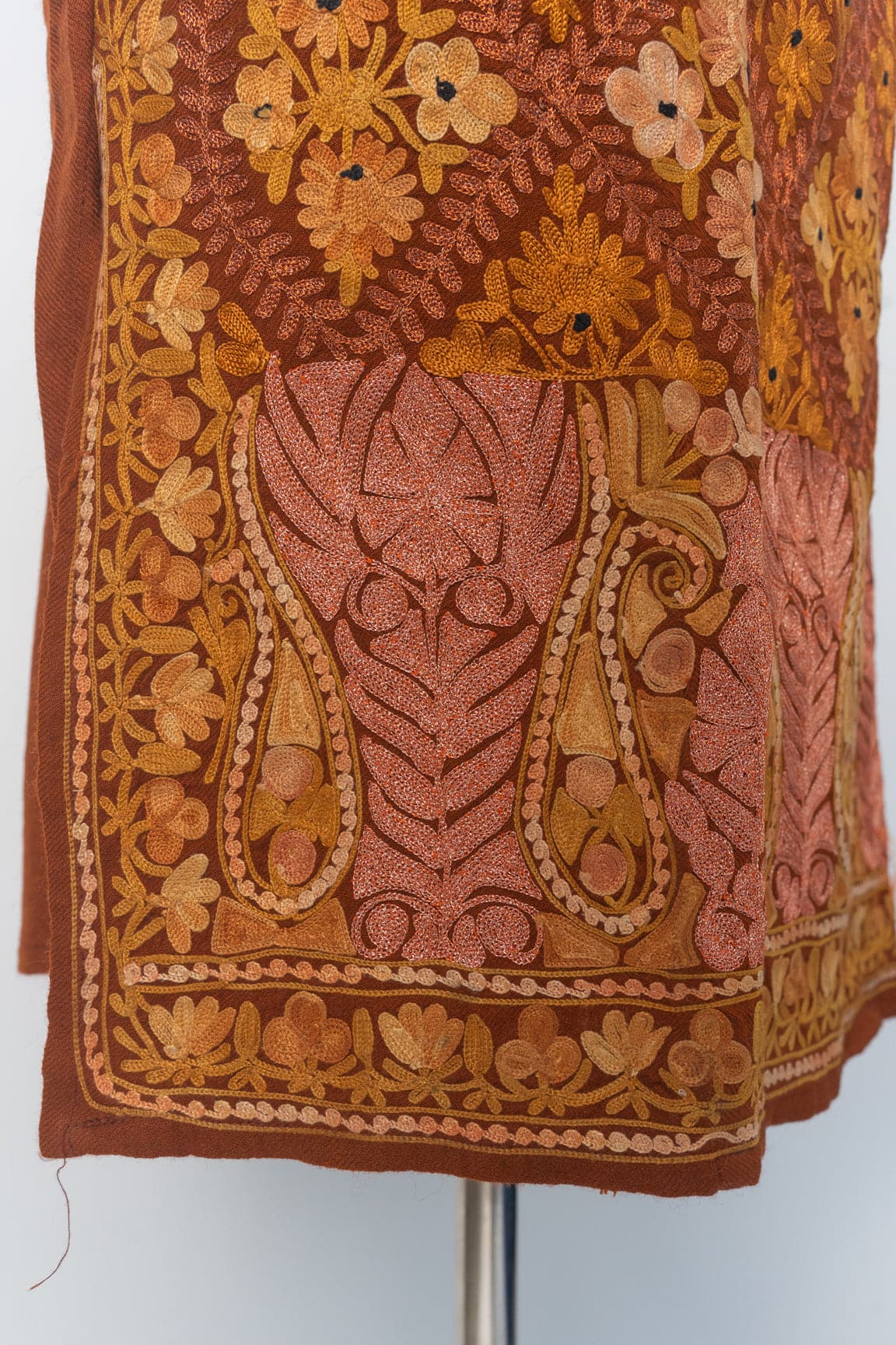 Autumn Radiance Kashmiri Pheran with Aari & Zari Embroidery