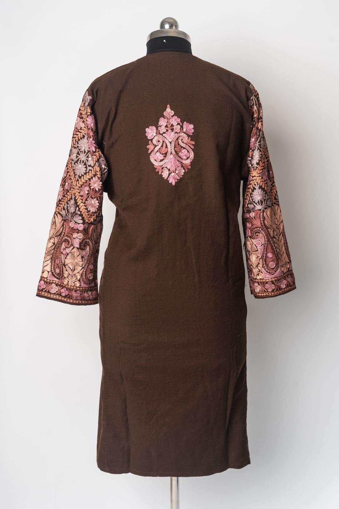 Autumn Twilight Kashmiri Pheran with Aari & Zari Embroidery