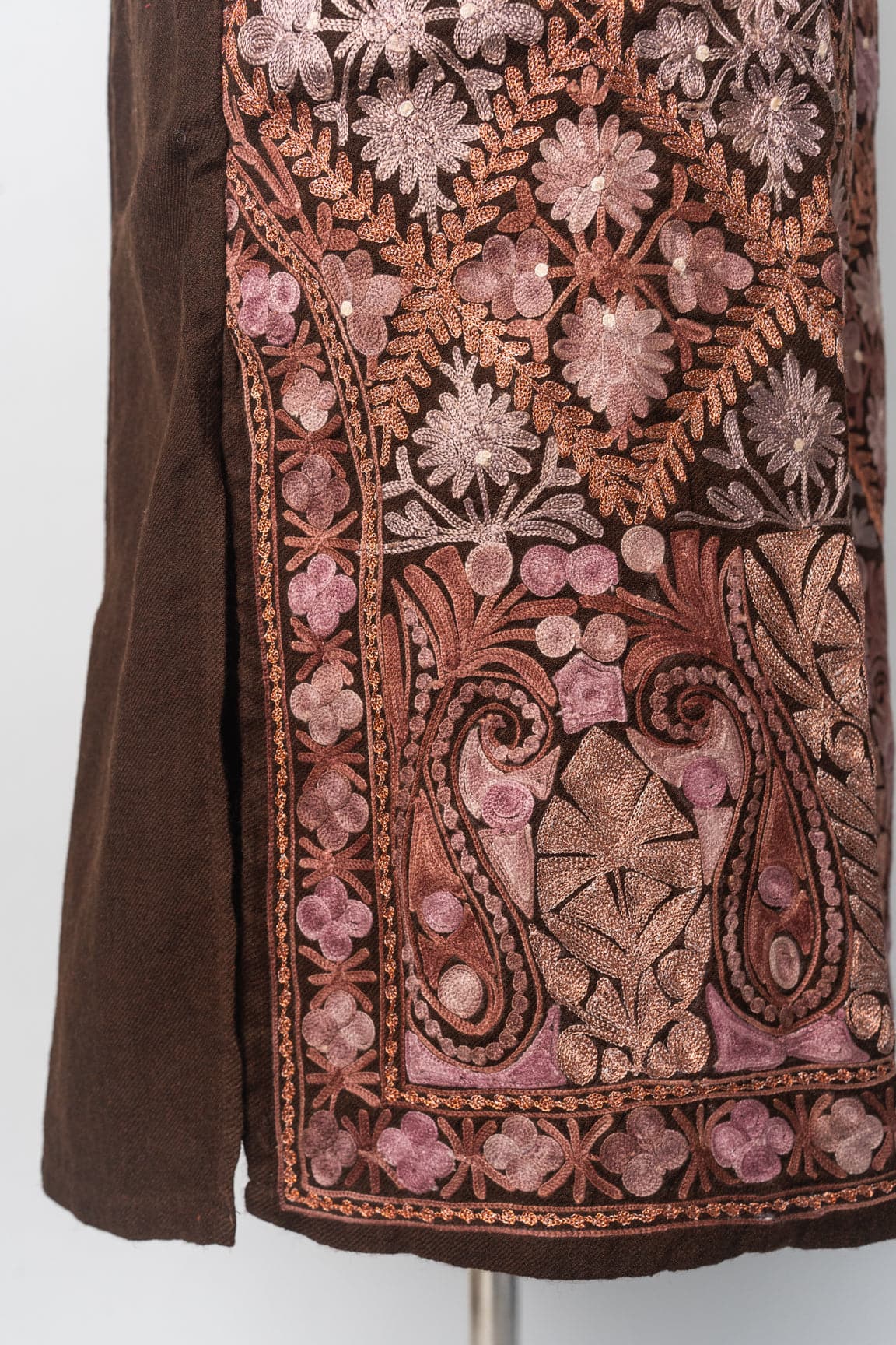Autumn Twilight Kashmiri Pheran with Aari & Zari Embroidery
