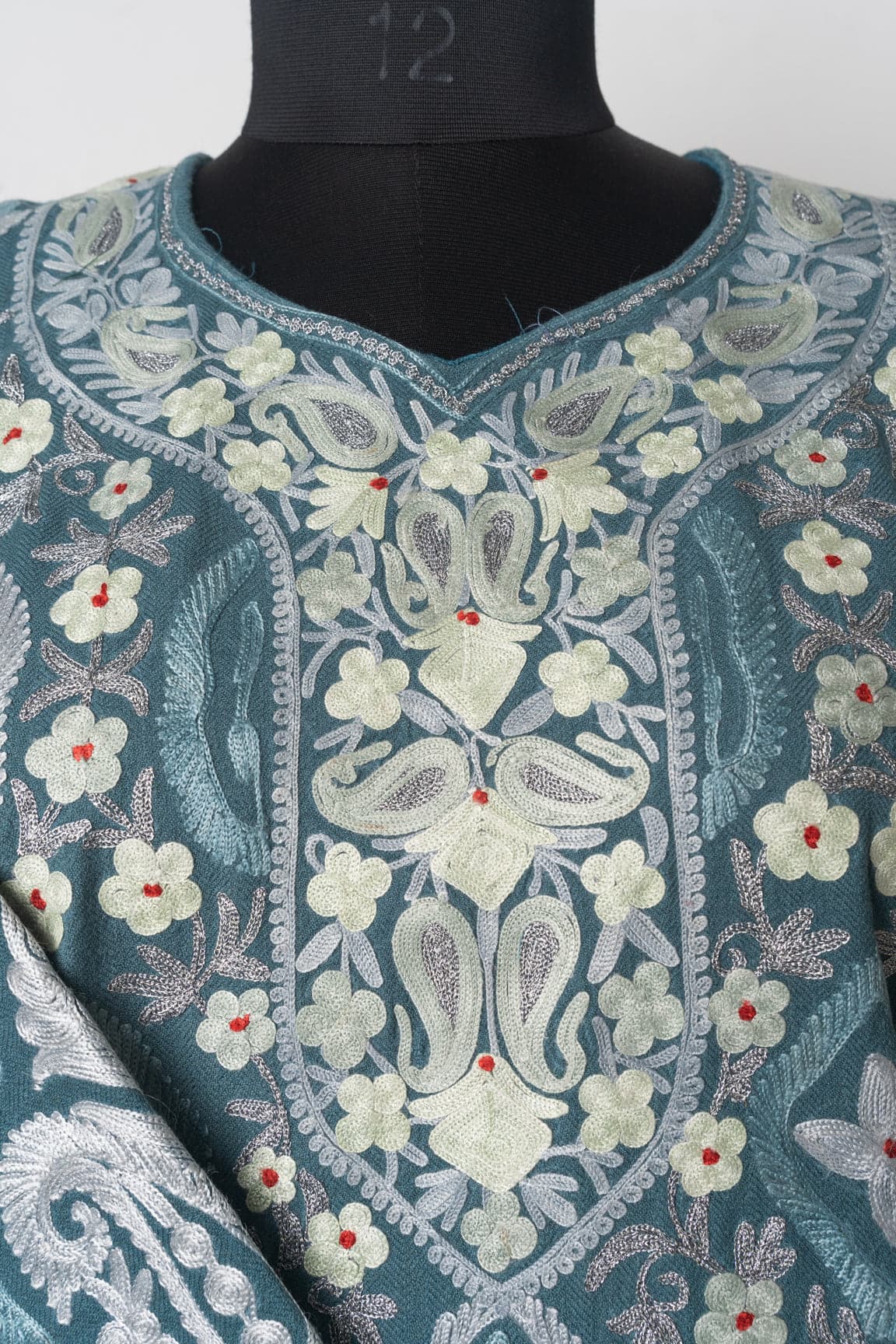 Moonlit Elegance Kashmiri Pheran with Aari & Zari Embroidery