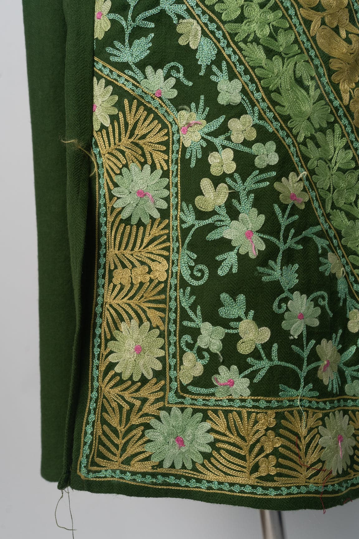 Emerald Garden Kashmiri Pheran with Aari Embroidery