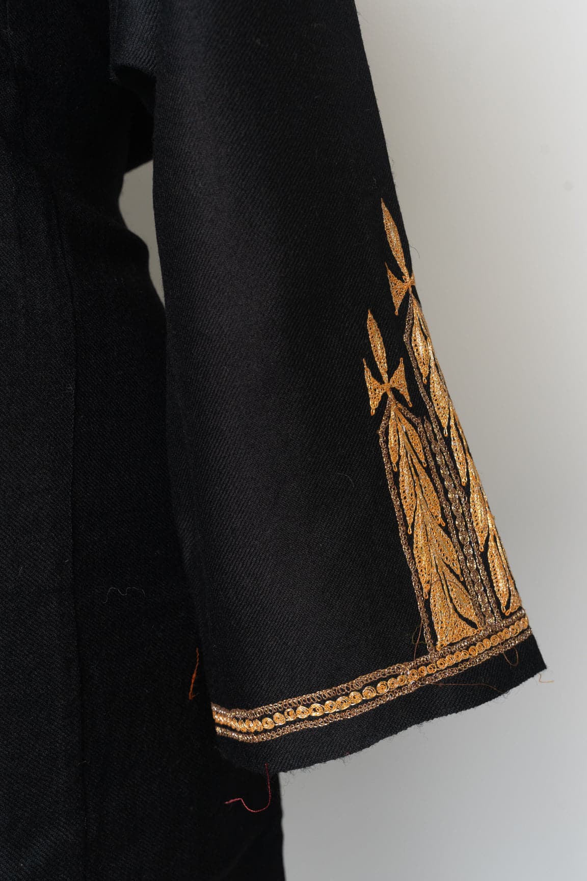 Midnight Gold Kashmiri Pheran with Tilla Embroidery
