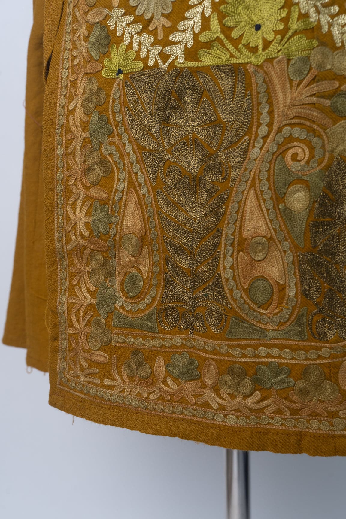 Golden Harvest Kashmiri Pheran with Aari Embroidery