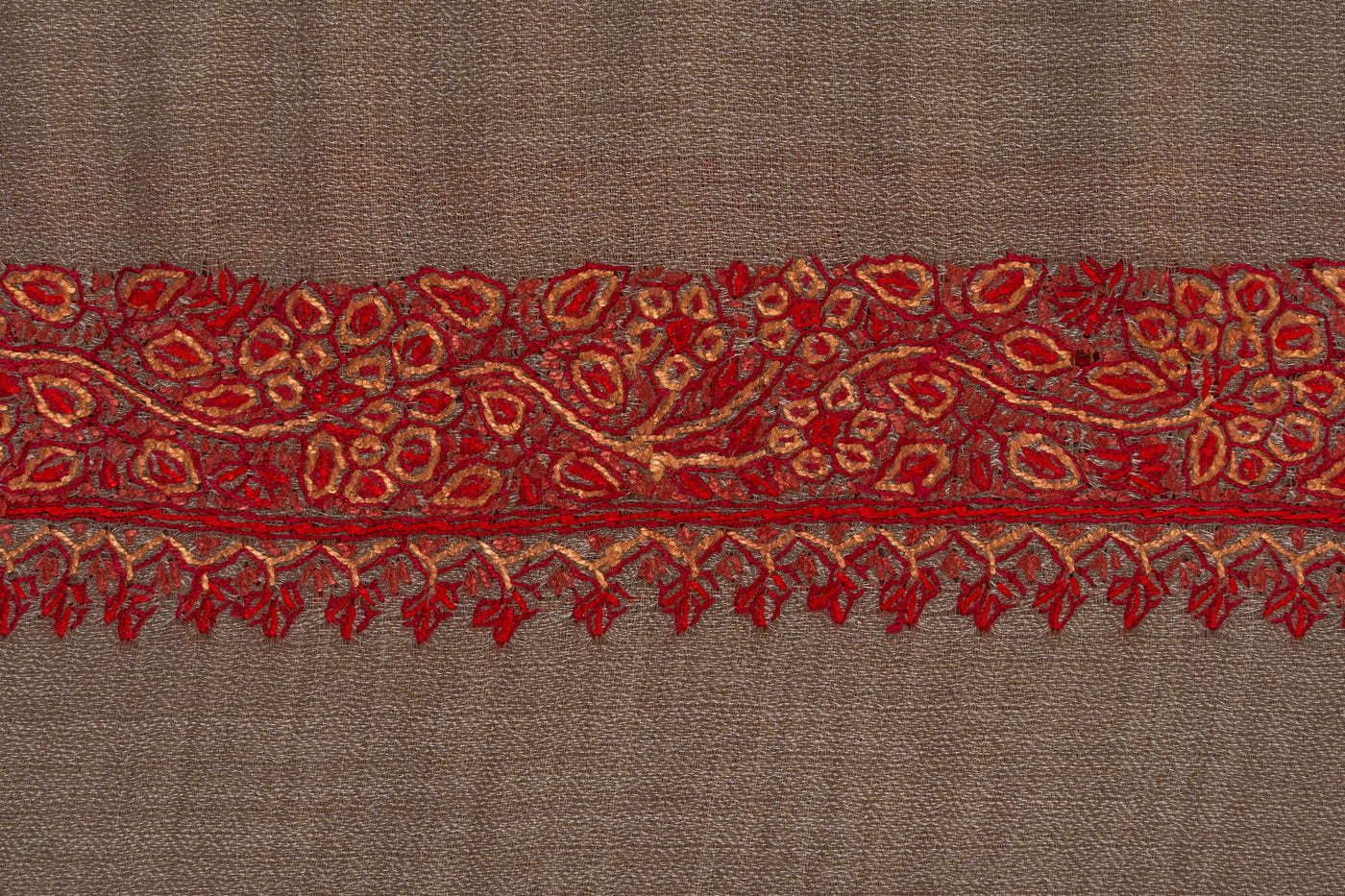 Desert Glow — 2.5 Yards Sozni Hand-Embroidered Shawl