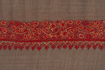 Desert Glow — 2.5 Yards Sozni Hand-Embroidered Shawl