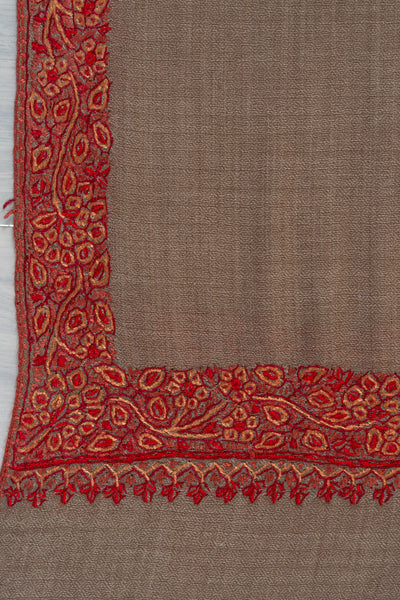 Desert Glow — 2.5 Yards Sozni Hand-Embroidered Shawl