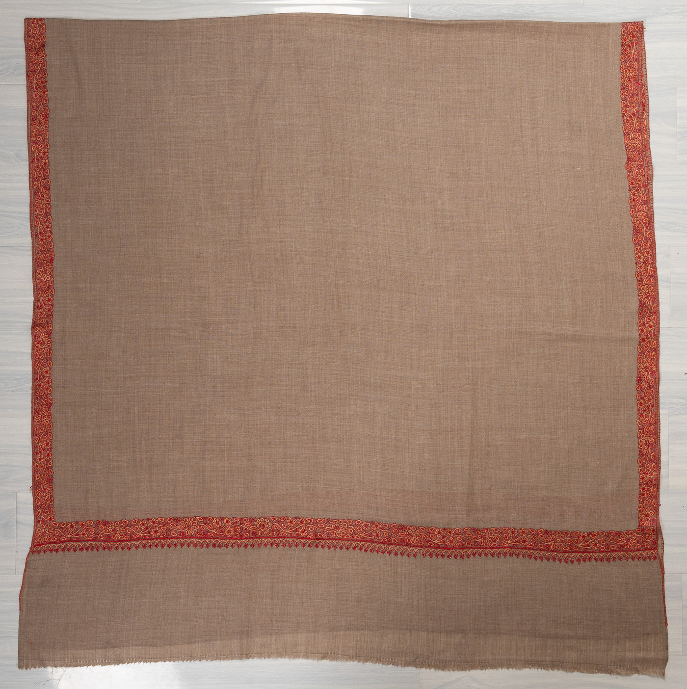 Desert Glow — 2.5 Yards Sozni Hand-Embroidered Shawl