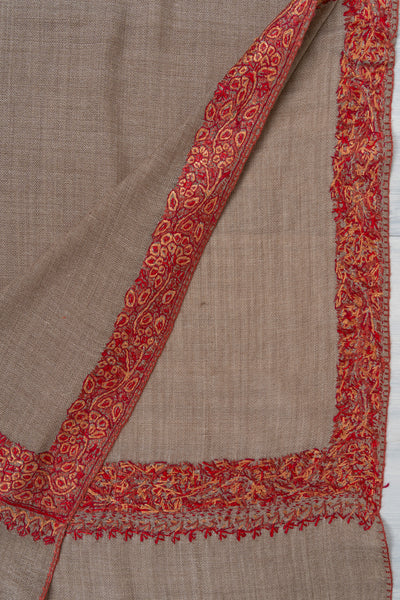 Desert Glow — 2.5 Yards Sozni Hand-Embroidered Shawl