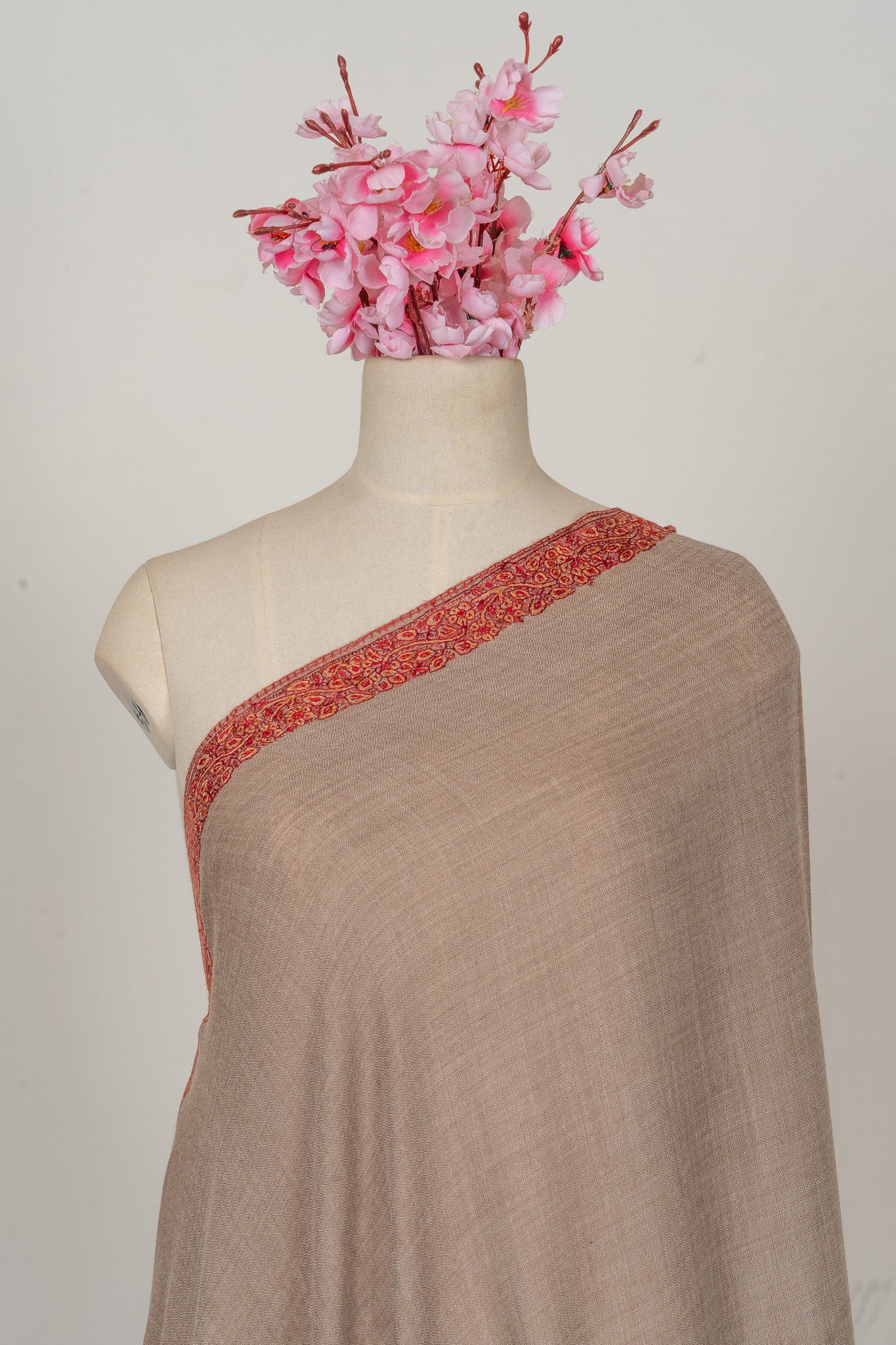 Desert Glow — 2.5 Yards Sozni Hand-Embroidered Shawl