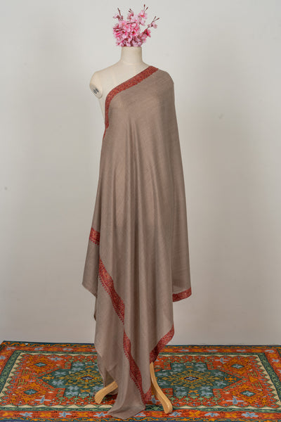 Desert Glow — 2.5 Yards Sozni Hand-Embroidered Shawl