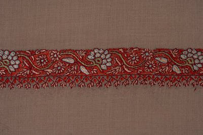 Almond Blush — 2.5 Yards Sozni Hand-Embroidered Shawl