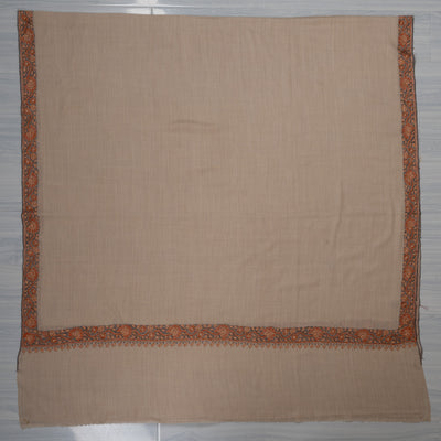 Honey Sand — 2.5 Yards Sozni Hand-Embroidered Shawl
