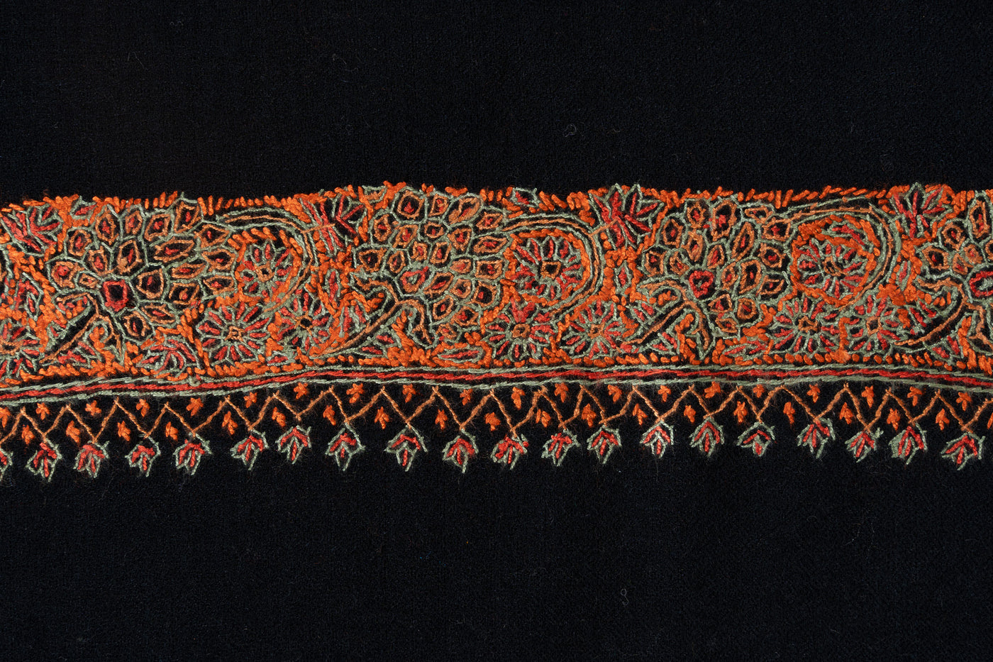 Noir Legacy — 2.5 Yards Sozni Hand-Embroidered Shawl