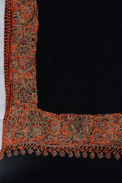 Noir Legacy — 2.5 Yards Sozni Hand-Embroidered Shawl