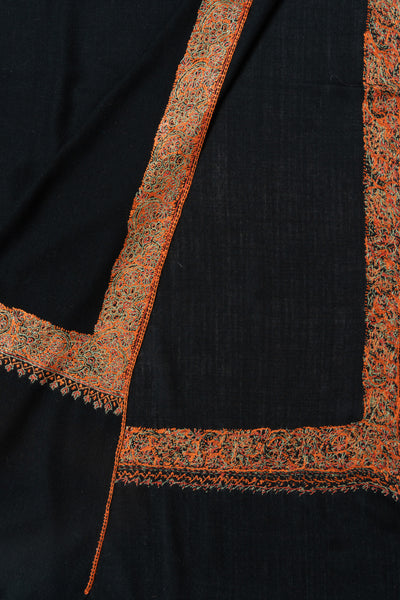 Noir Legacy — 2.5 Yards Sozni Hand-Embroidered Shawl