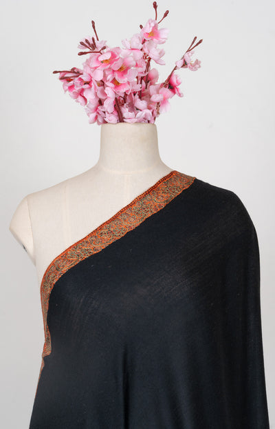 Noir Legacy — 2.5 Yards Sozni Hand-Embroidered Shawl
