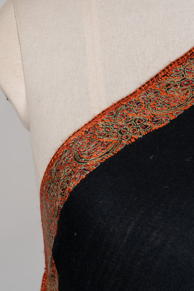 Noir Legacy — 2.5 Yards Sozni Hand-Embroidered Shawl