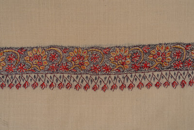 Golden Dusk — 2.5 Yards Sozni Hand-Embroidered Shawl