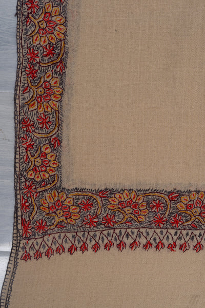 Golden Dusk — 2.5 Yards Sozni Hand-Embroidered Shawl