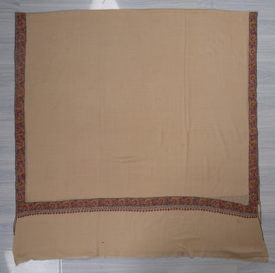 Golden Dusk — 2.5 Yards Sozni Hand-Embroidered Shawl