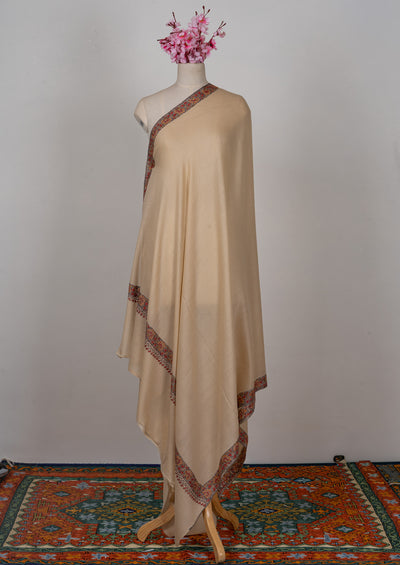 Golden Dusk — 2.5 Yards Sozni Hand-Embroidered Shawl